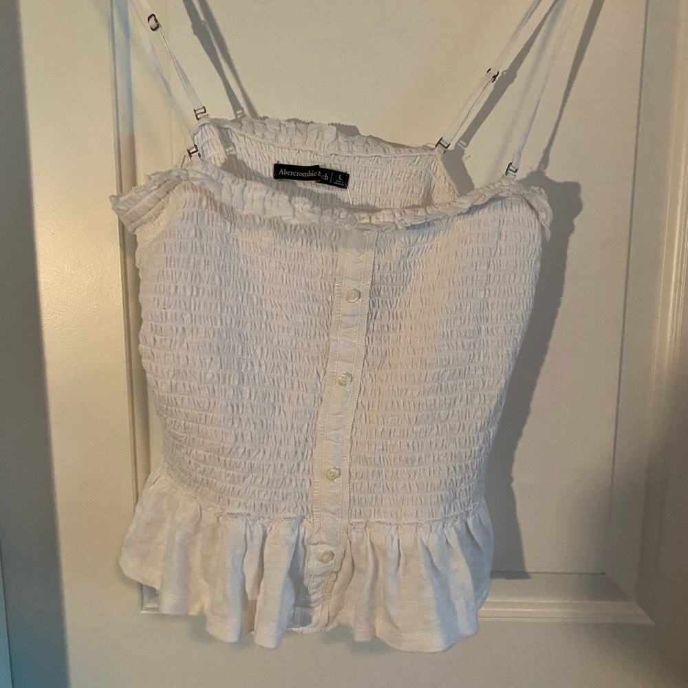 Abercrombie White Tank Top NWT